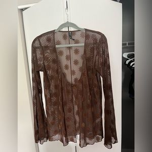 Motel Rocks Sheer Flower Cardigan